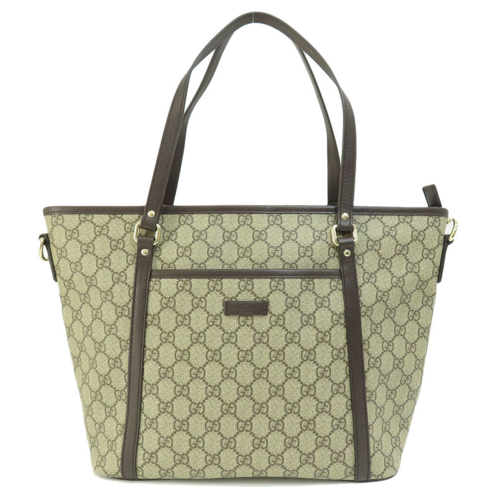 Gucci GG Supreme Tote Bag Brown